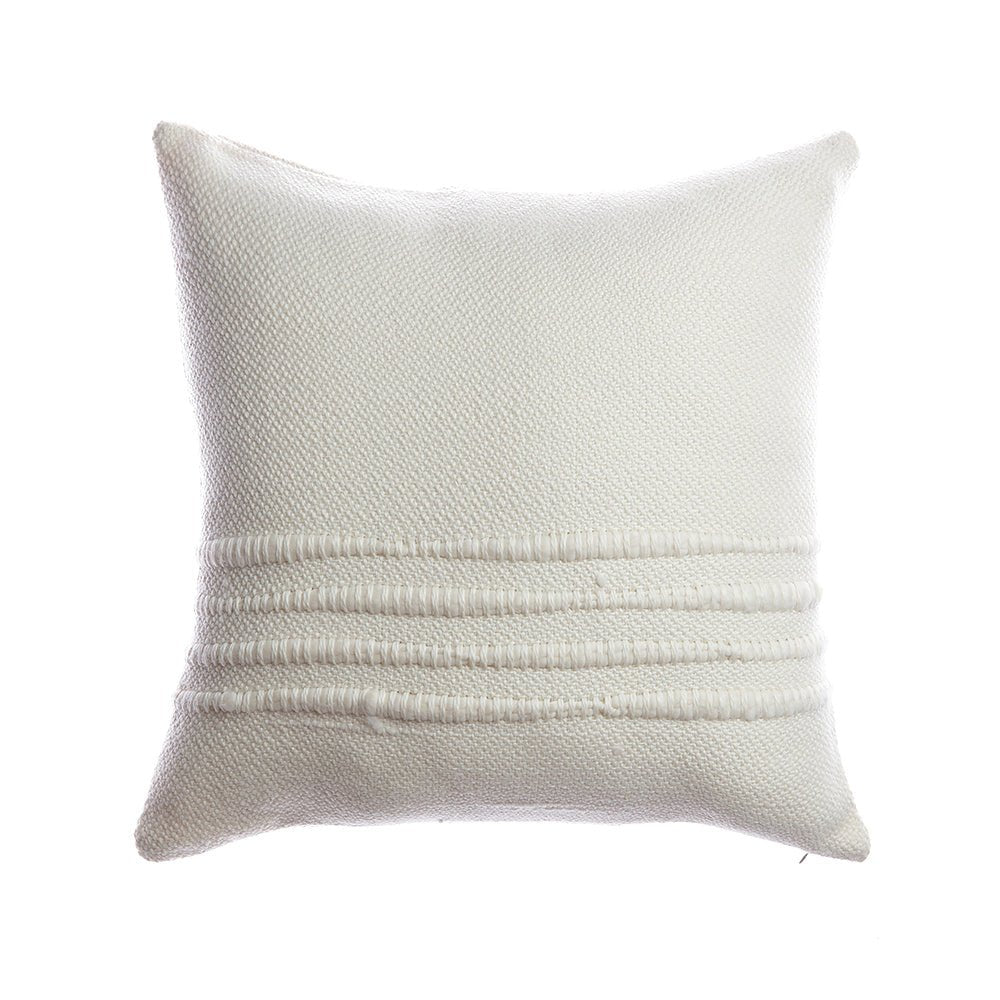 Ivory Handwoven Accent Pillow - Image 3